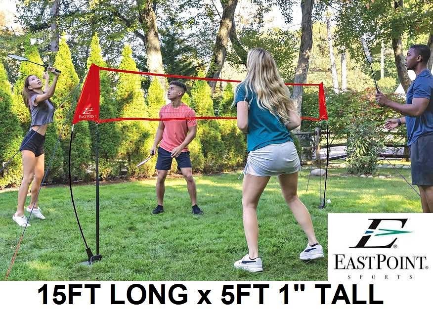EASY SETUP BADMINTON WITH RACKETS AND NET