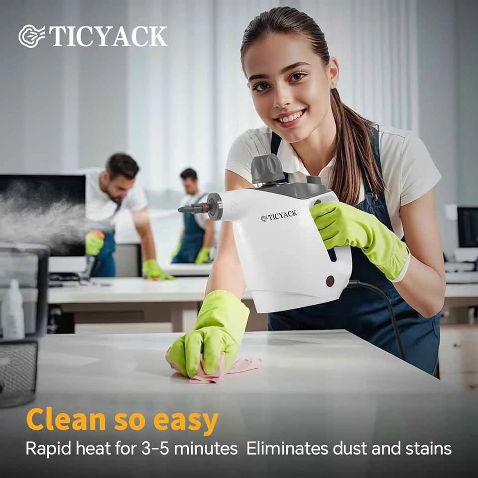 Handheld Steam Cleaner - 500ml, 16 Accessories, Grey/White - photo 5