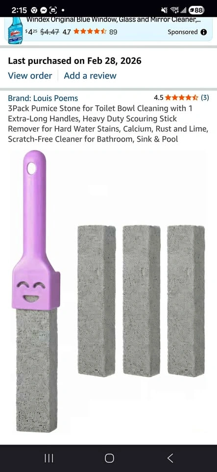 Louis Poems 3-Pack Pumice Stone Cleaner with Handle