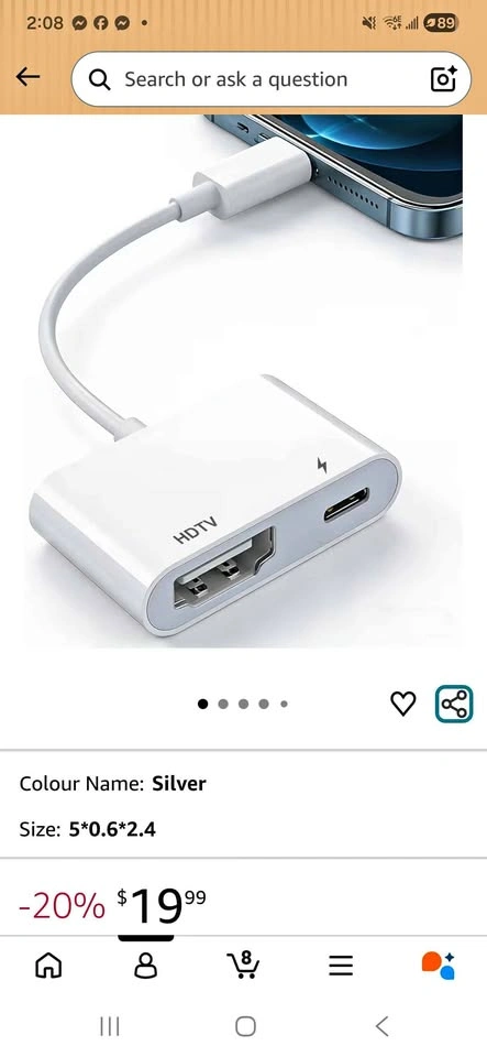 iPhone Lighting to HDTV HDMI Adapter