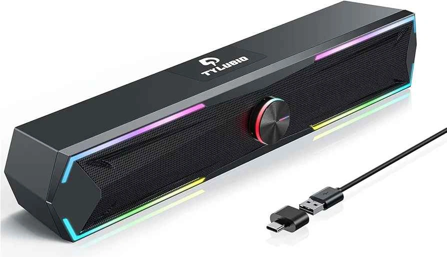 Tylubio Computer Speakers PC Sound Bar with Stereo Sound, Flowin - photo 2