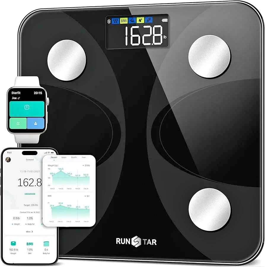 RUNSTAR Smart Body Fat Scale w/ BMI & App Sync