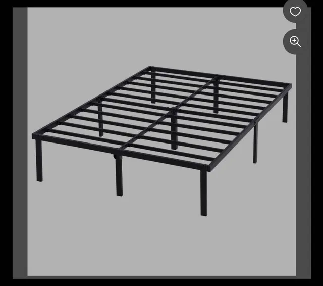 14” Bed Frame, Black Steel - Twin Size thumbnail
