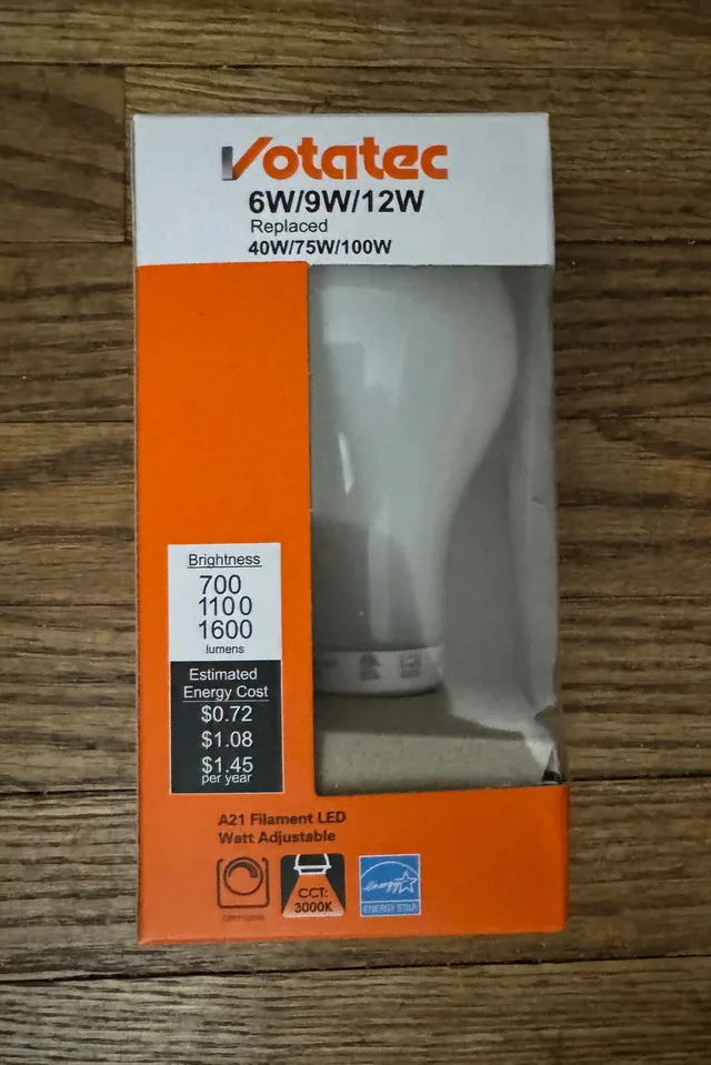 Votatec 6W/9W/12W A21 Filament LED, 3000K Dimmable thumbnail
