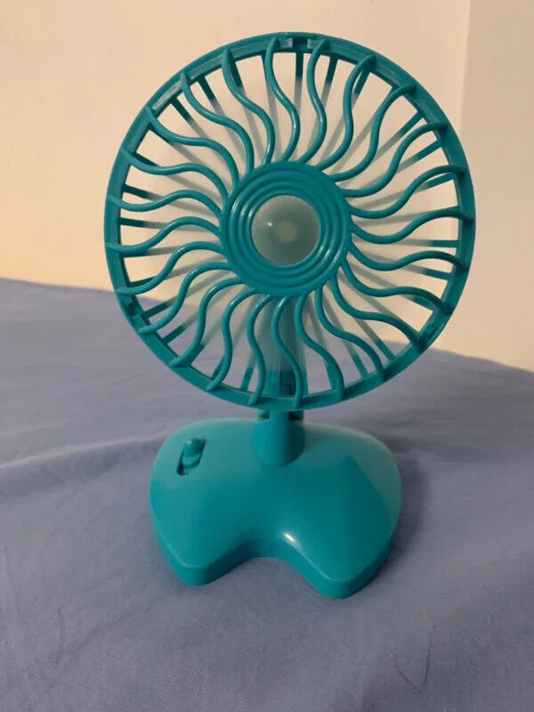 Portable Battery Powered Fans (1 Teal, 1 Red) thumbnail