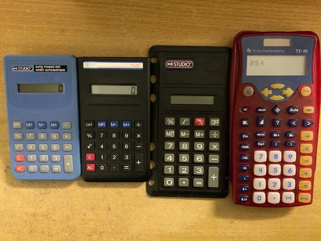 Basic Calculators $1 each (Texas Instruments TI-10 $5) thumbnail