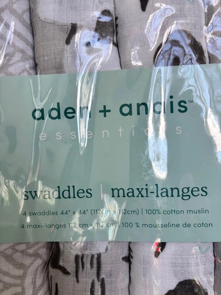 BNIB Muslin swaddles/blankets 4 pack Aden & Anais - photo 2
