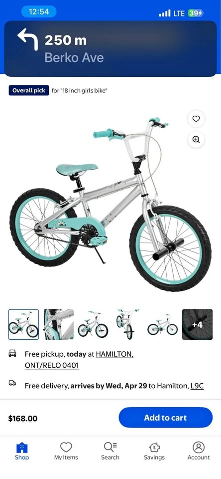 New Huffy Disney Frozen 18 inch Girls BMX Bike