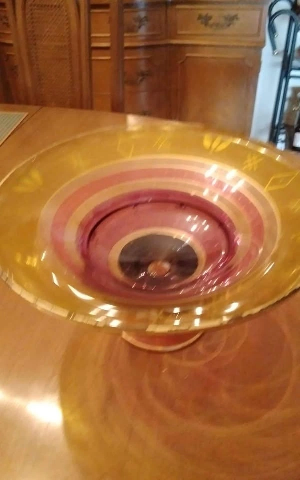 Mouthblown Footed Glass Bowl - Romanian Euroglass - photo 2