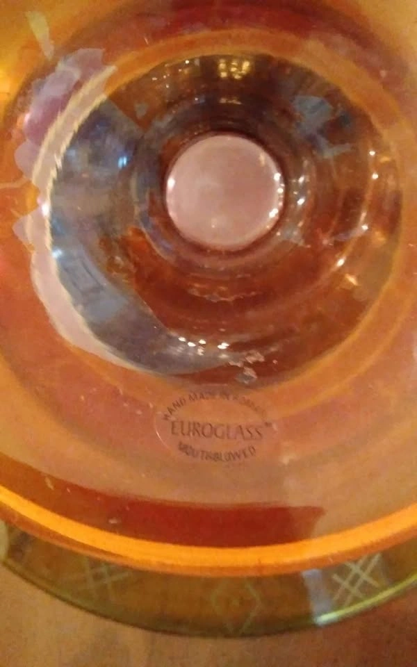 Mouthblown Footed Glass Bowl - Romanian Euroglass - photo 4