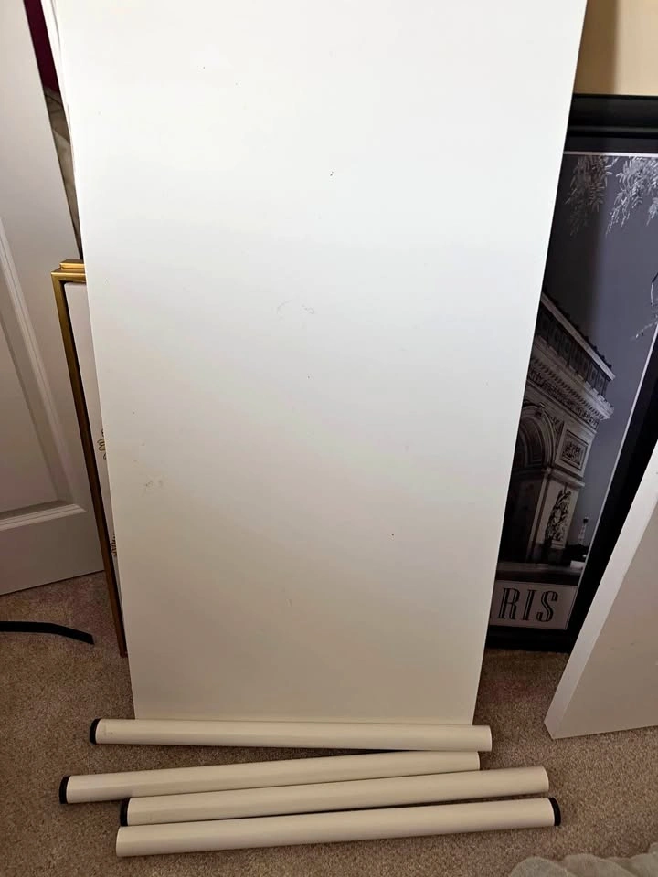 White IKEA Desk