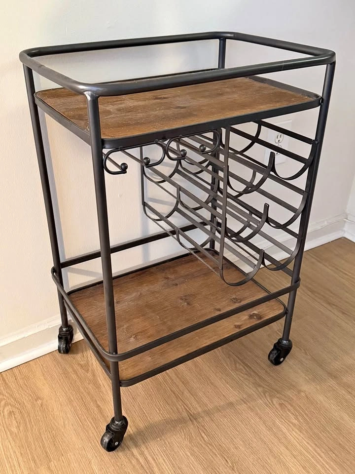 Stylish Industrial Bar Cart