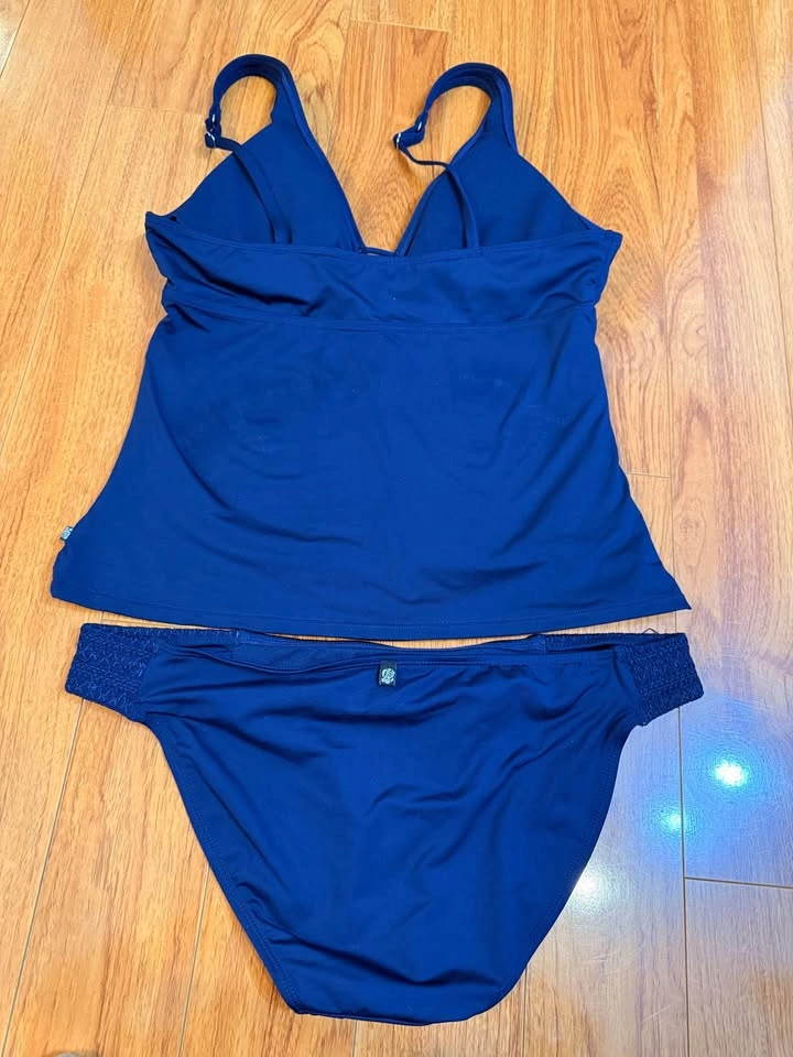 La vie en rose navy blue tankini swimsuit two piece - photo 2