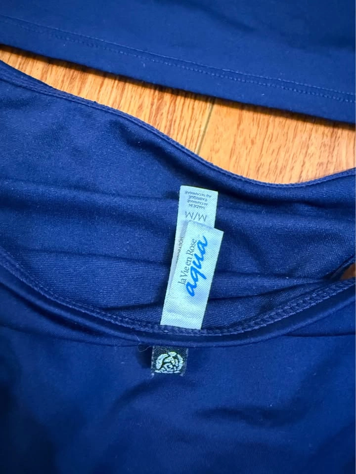 La vie en rose navy blue tankini swimsuit two piece - photo 5