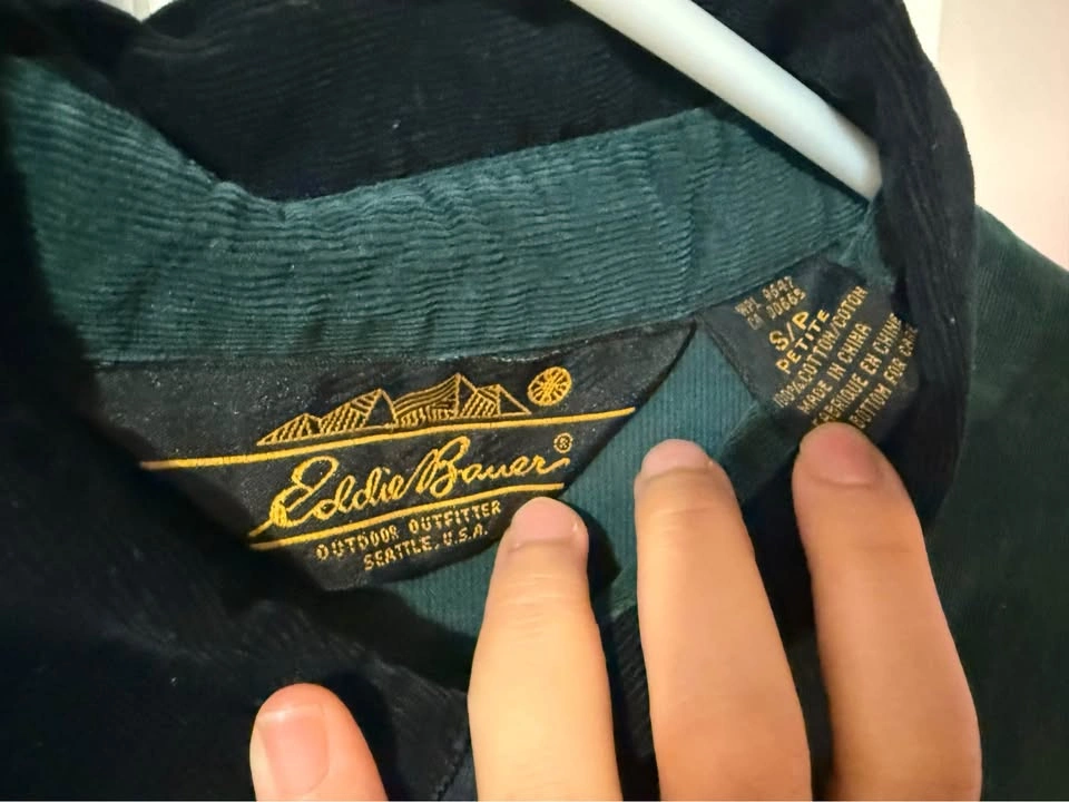 Eddie Bauer Vintage Corduroy Green Dress - photo 3