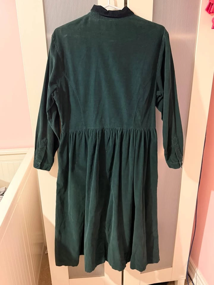 Eddie Bauer Vintage Corduroy Green Dress - photo 4