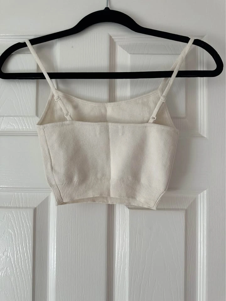 Merino Wool Knit Cropped Top - photo 2