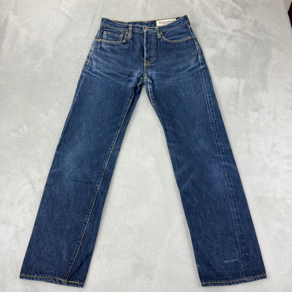 Kapital Men's Orange Selvedge Button Fly Jeans - photo 2
