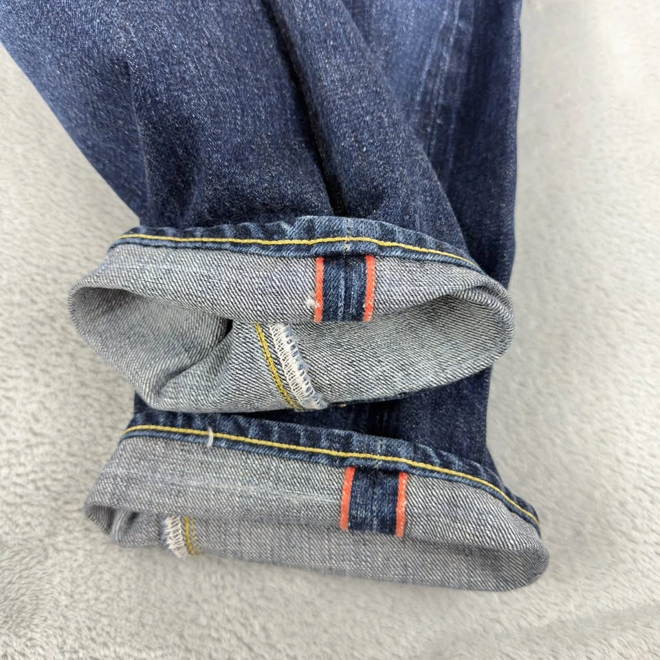 Kapital Men's Orange Selvedge Button Fly Jeans - photo 3