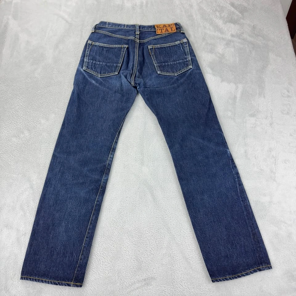 Kapital Men's Orange Selvedge Button Fly Jeans - photo 5