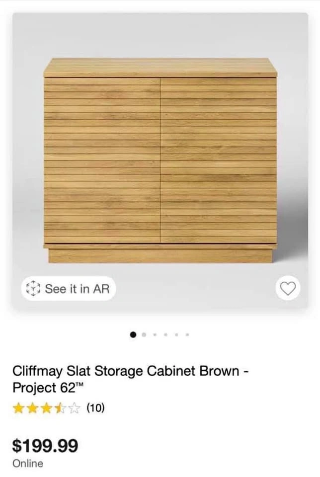 Project 62 Wood Slat Cabinet – Modern Storage Cabinet / Credenza