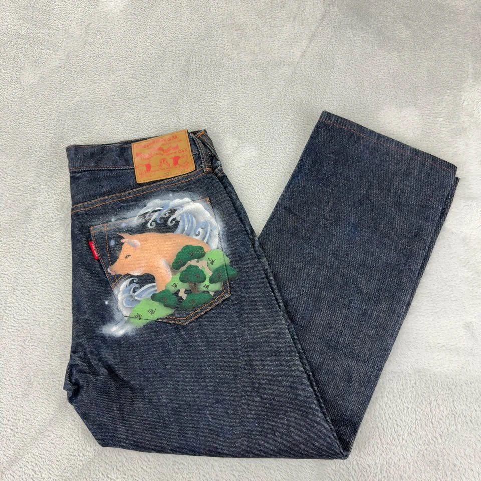 VTG Studio D'Artisan Men's Red Selvedge Jeans Size 31 - photo 4