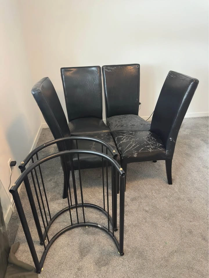 Glass Dining Table + 4 Chairs - photo 3