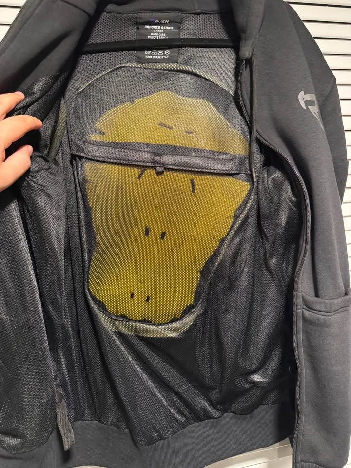 Raven LACUNA Full-Zip Armored Motorcycle Hoodie Mens Large - photo 3