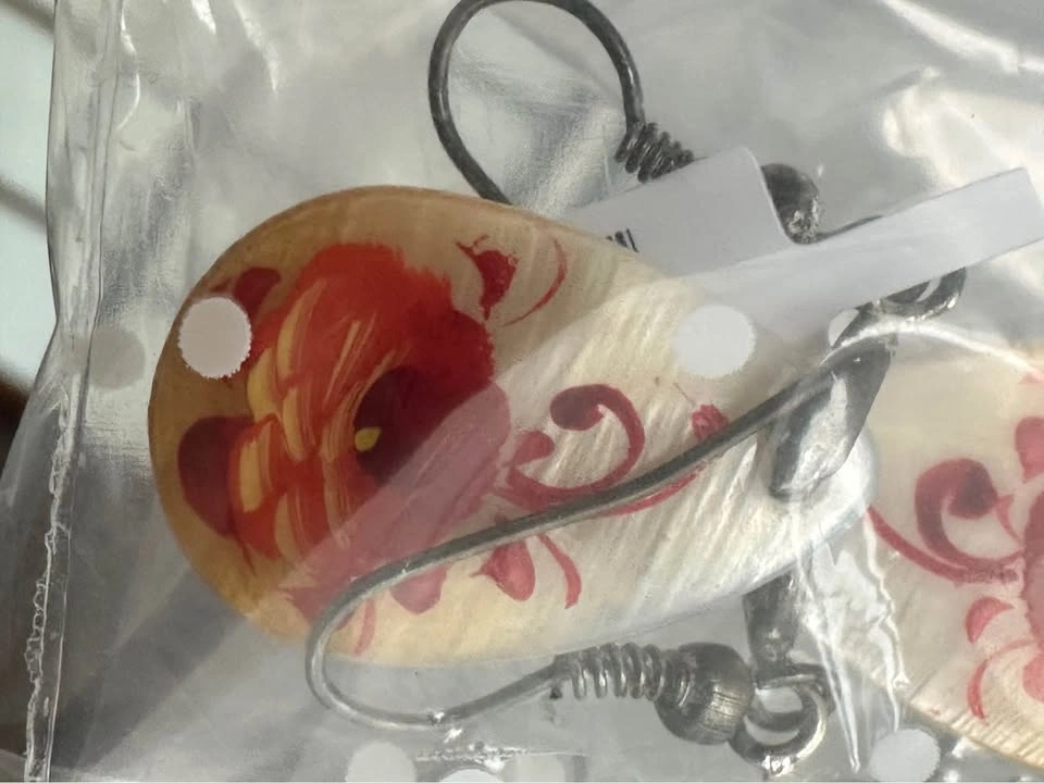 Floral Teardrop Dangle Earrings - photo 2