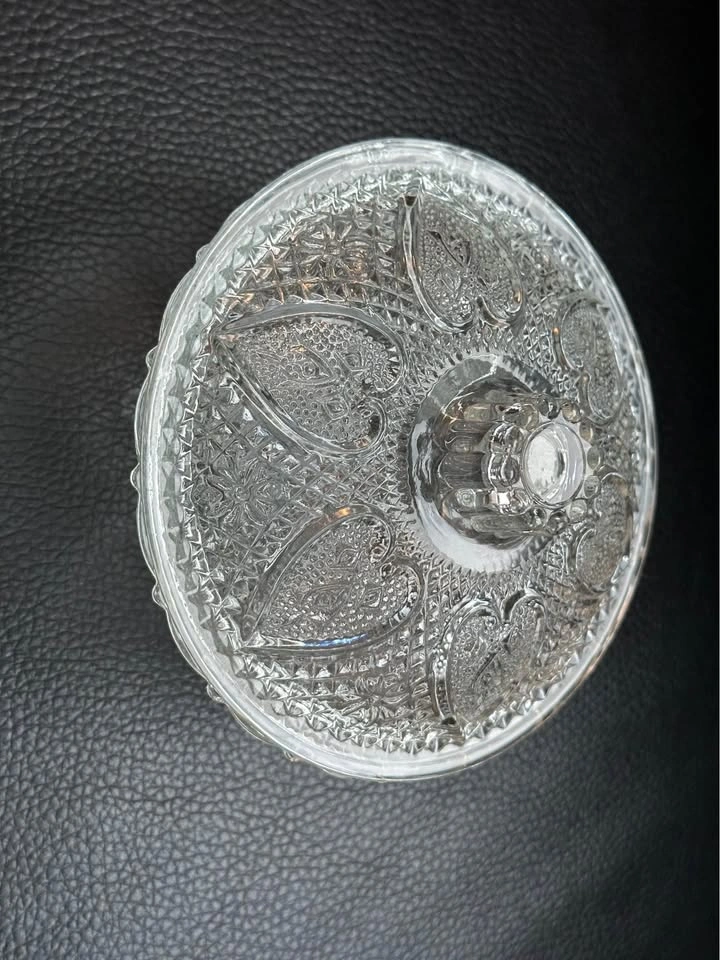 Vintage Clear Glass Sugar/Candy Dish with Lid - photo 5