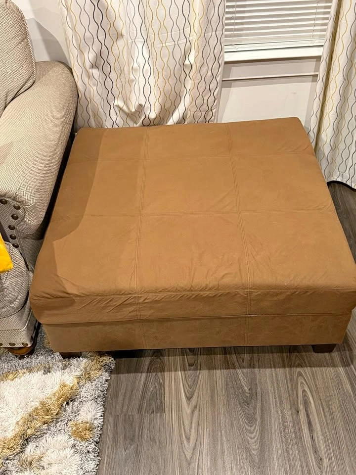 Annlynn Faux Leather Ottoman
