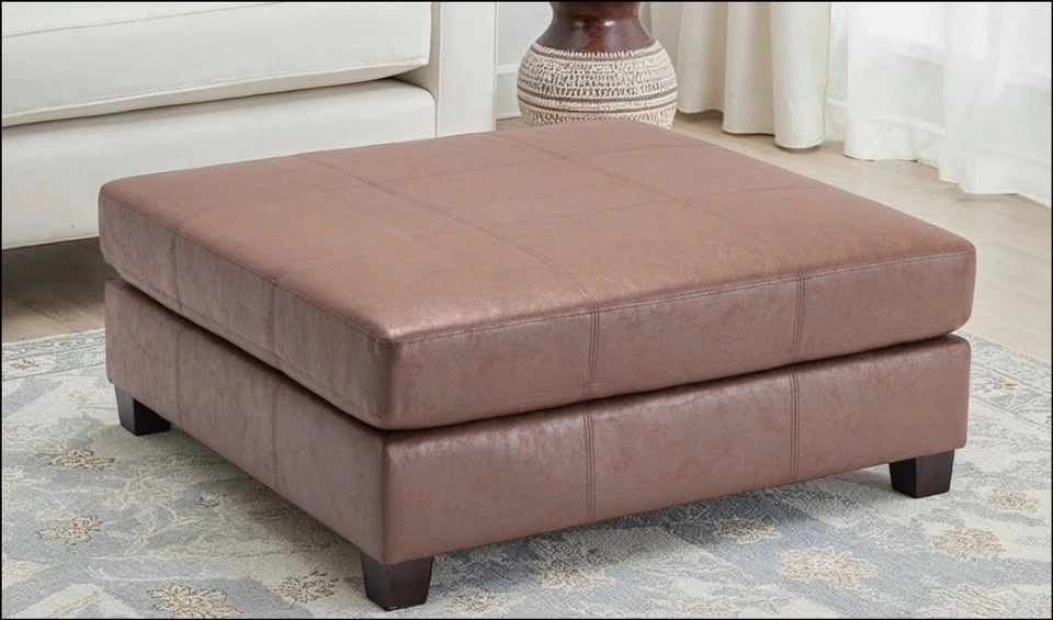 Annlynn Faux Leather Ottoman - photo 3