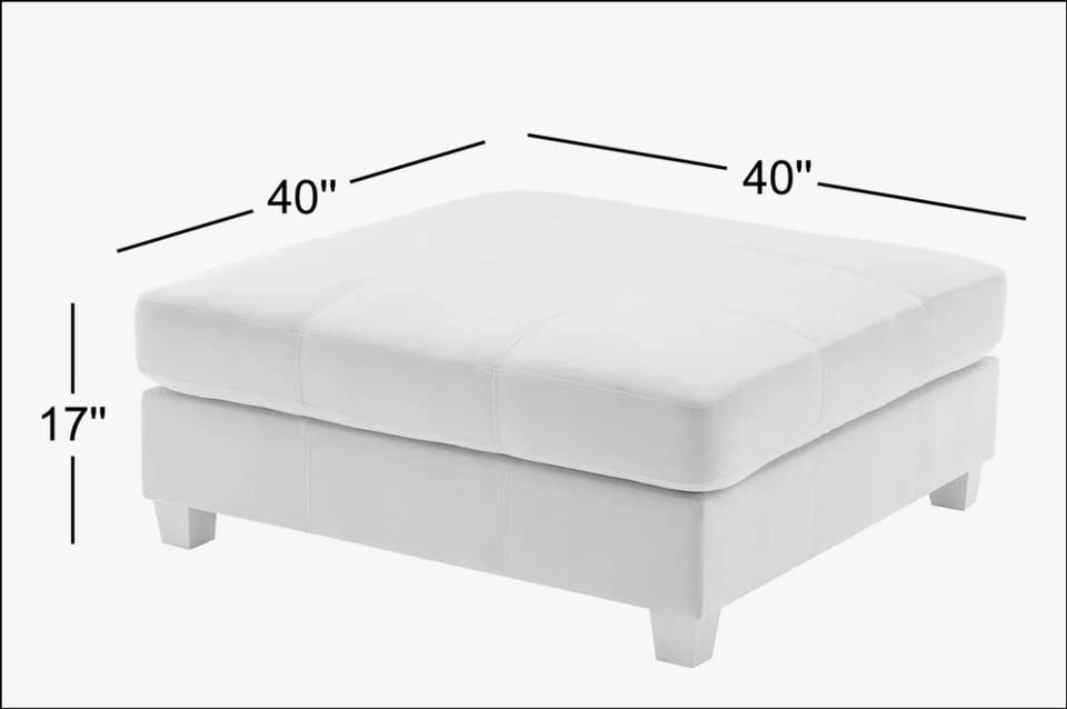 Annlynn Faux Leather Ottoman - photo 5