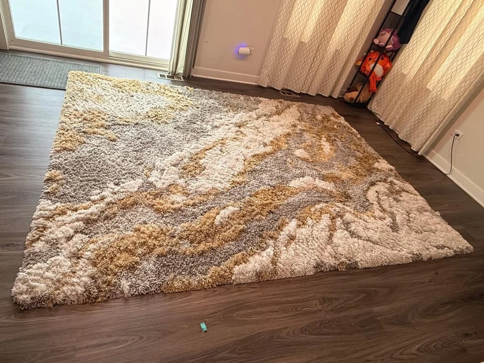 Elser Abstract Indoor Rug - Golden Color (8' x 10') - photo 2