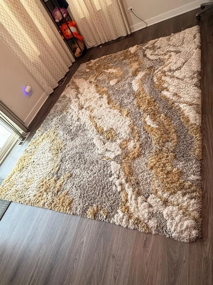 Elser Abstract Indoor Rug - Golden Color (8' x 10') - photo 3