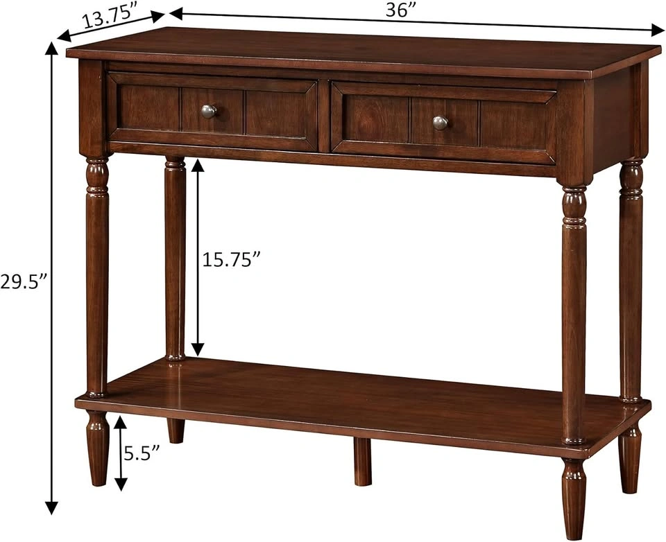 Convenience Concepts French Country 2-Drawer Hall Table