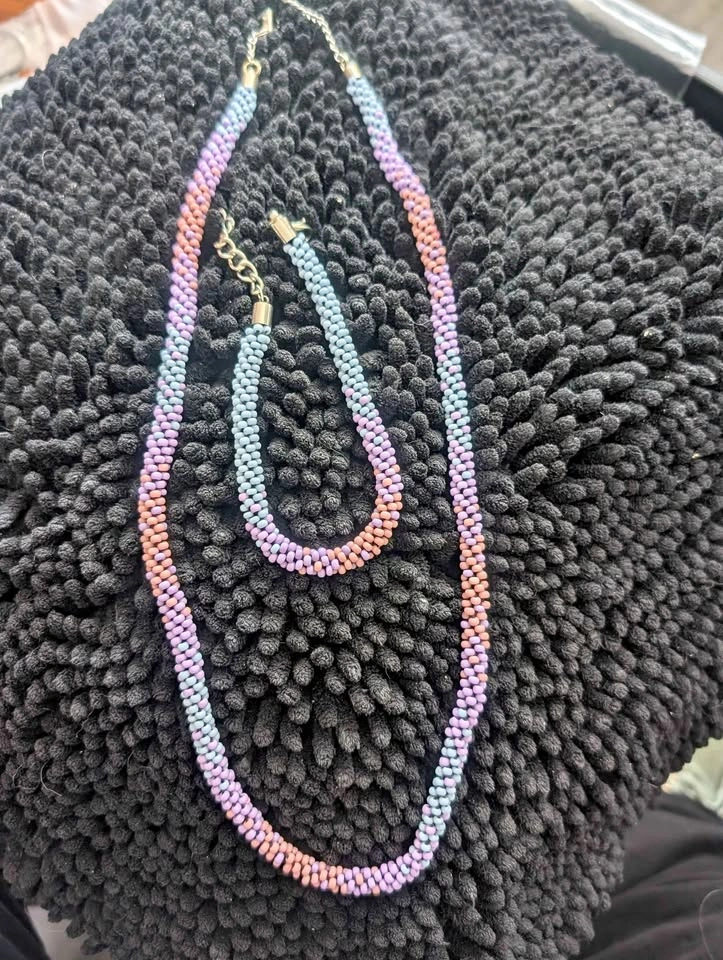 Beautiful handmade beaded set