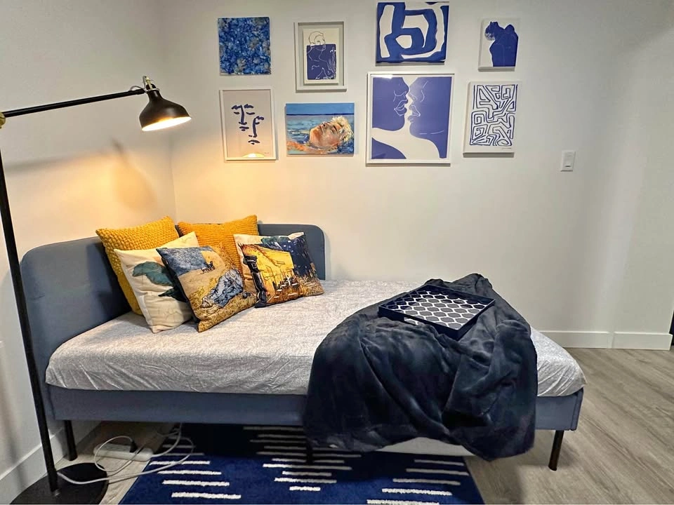 IKEA Twin Day Bed Frame + Memory Foam Mattress + FREE Bed Sheets