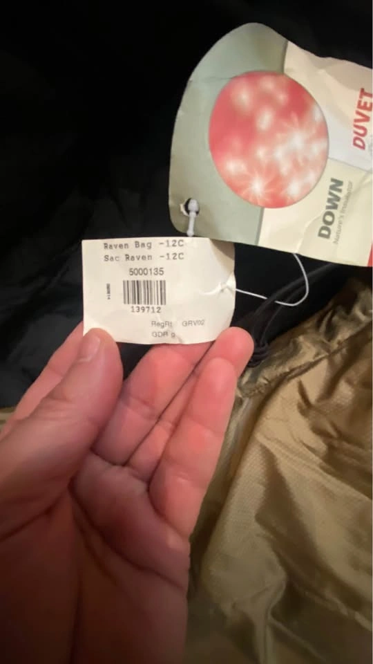 MEC Down sleeping bag Raven -12C New.. 150$ OBO - photo 3