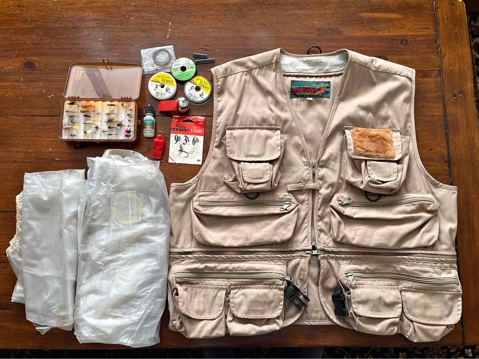 Vintage Bushline Fly Fishing Vest & Accessories