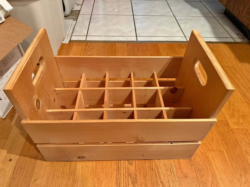 Wooden wine crate