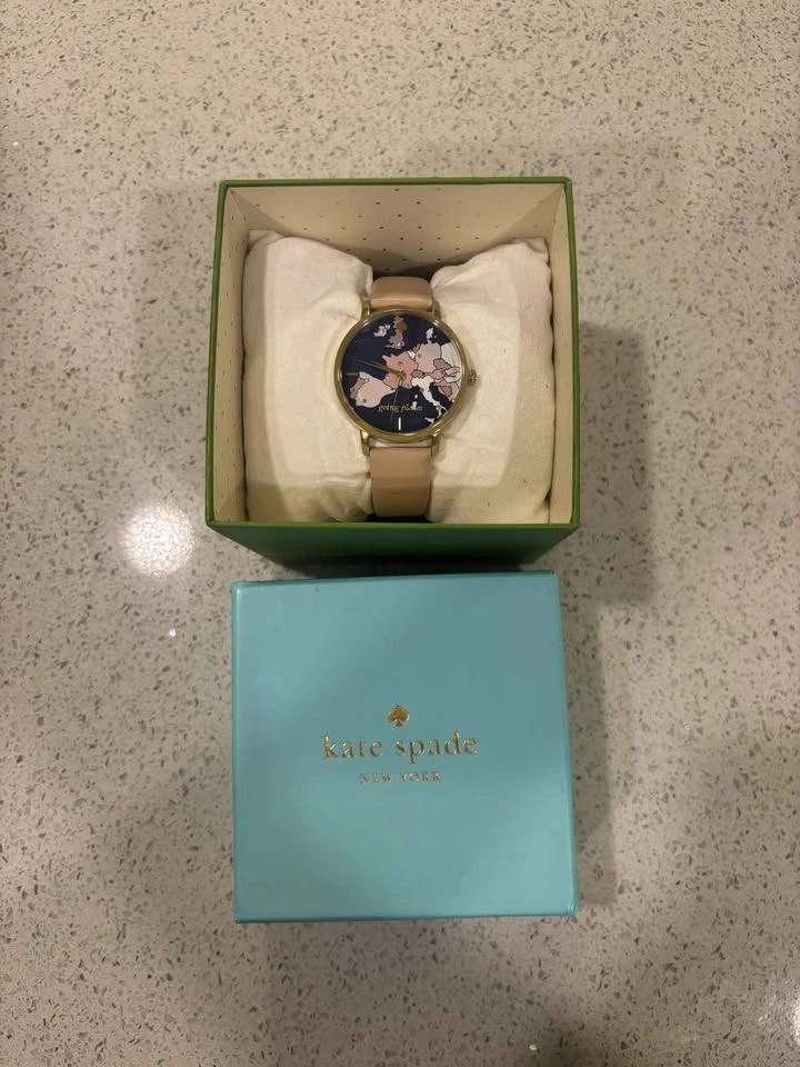 Kate Spade Going Places Watch w/ Box + Papers - Map Design - photo 3