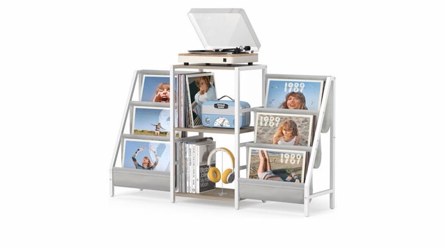 Vinyl Turntable Shelf and Storage