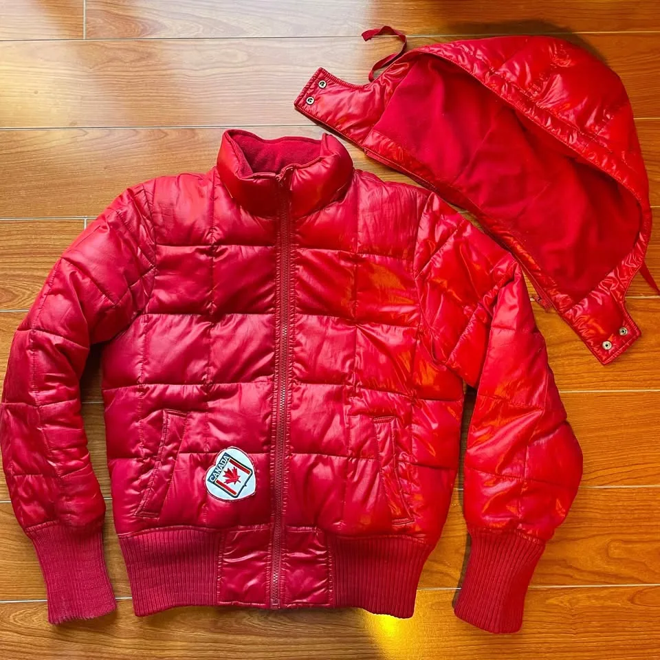 Women Size S, Old Navy Red Puffer Jacket thumbnail