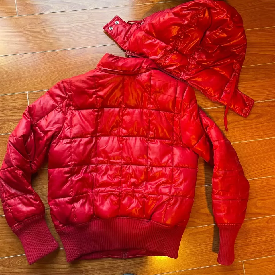 Women Size S, Old Navy Red Puffer Jacket image indicator(6)