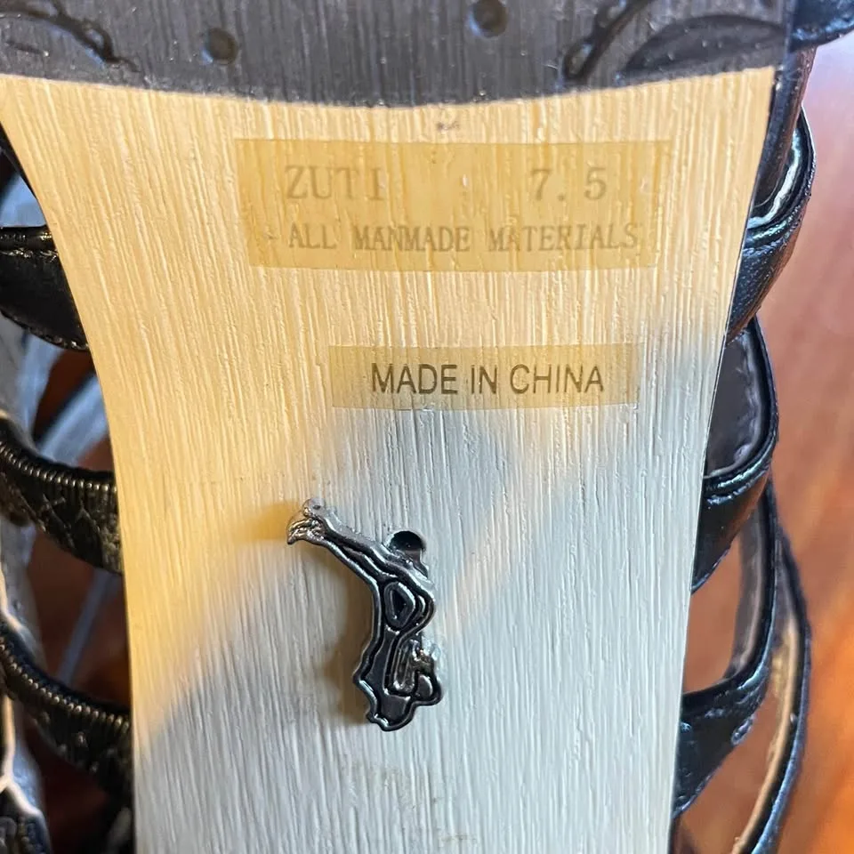 US7.5 Black Strappy Heeled Sandals image indicator(8)