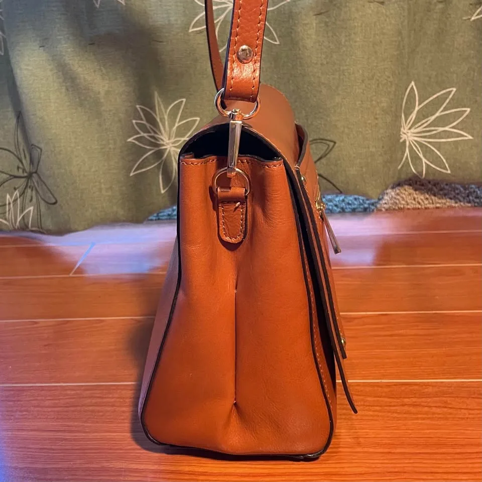 NWT✨Italian Designer Handbag /Crossbody Bag with Flap image indicator(2)