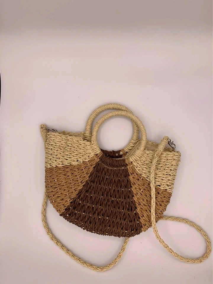 Halfmoon Rattan Bag Brown