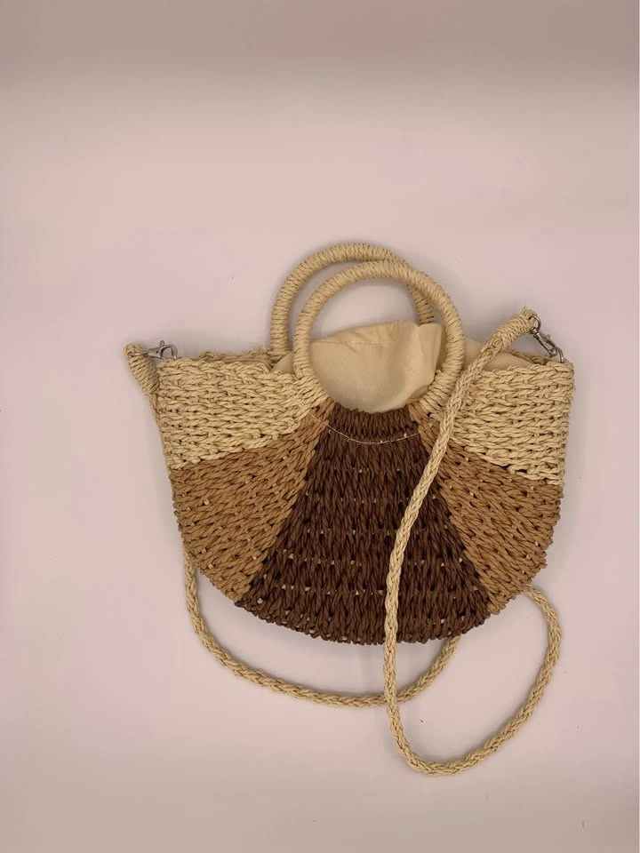 Halfmoon Rattan Bag Brown - photo 2