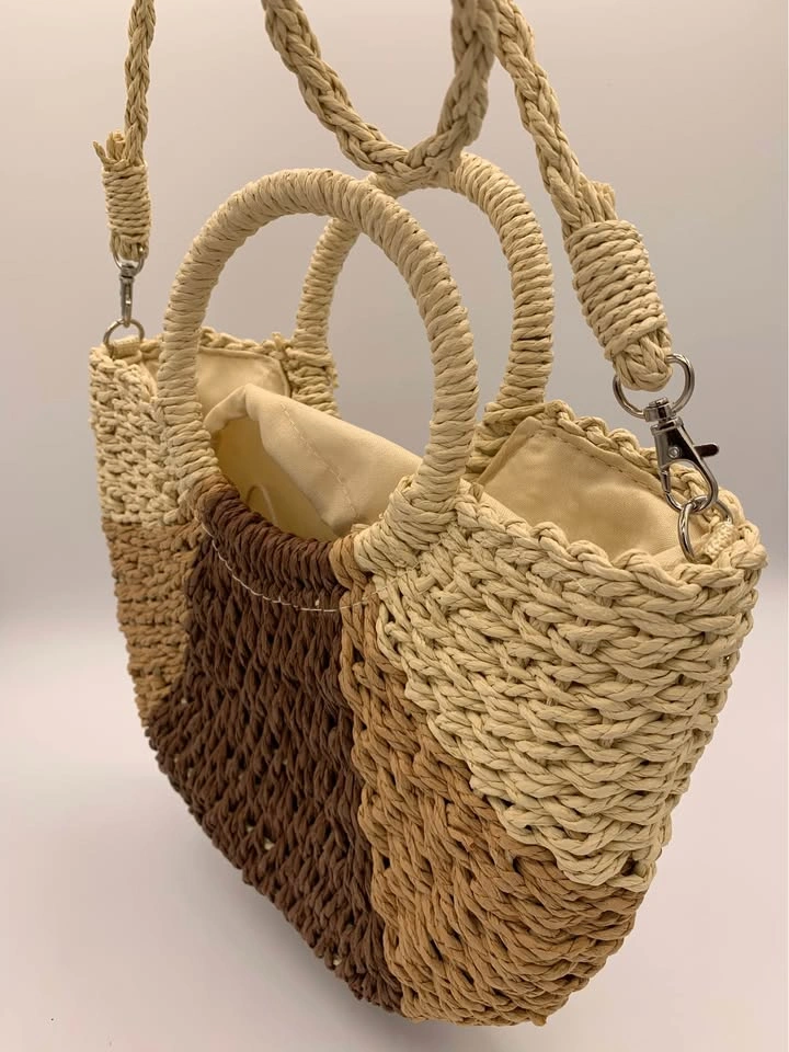 Halfmoon Rattan Bag Brown - photo 3